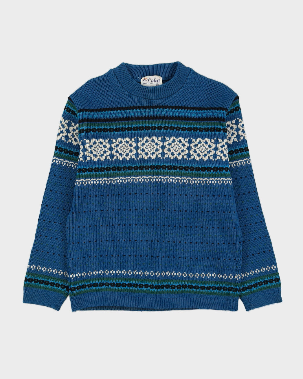 Vintage 1970s Caldwell Knitted Jumper - S