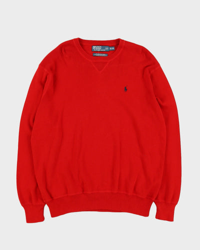 Ralph Lauren Red Knitted Jersey Jumper - XXL