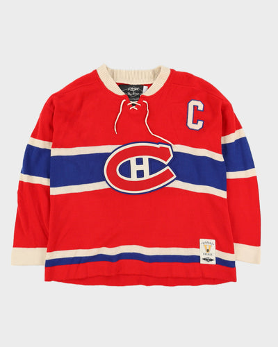 Vintage 90s Montreal Canadiens Repro "9" By Roger Edwards - L