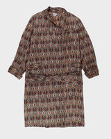 Handloomed Patterned Silk Dressing Gown - S