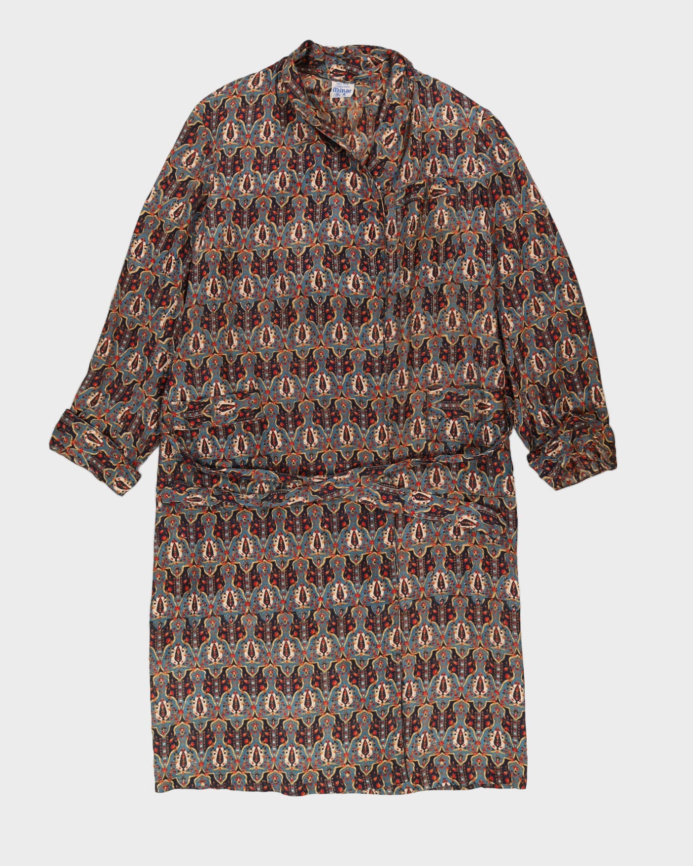 Handloomed Patterned Silk Dressing Gown - S