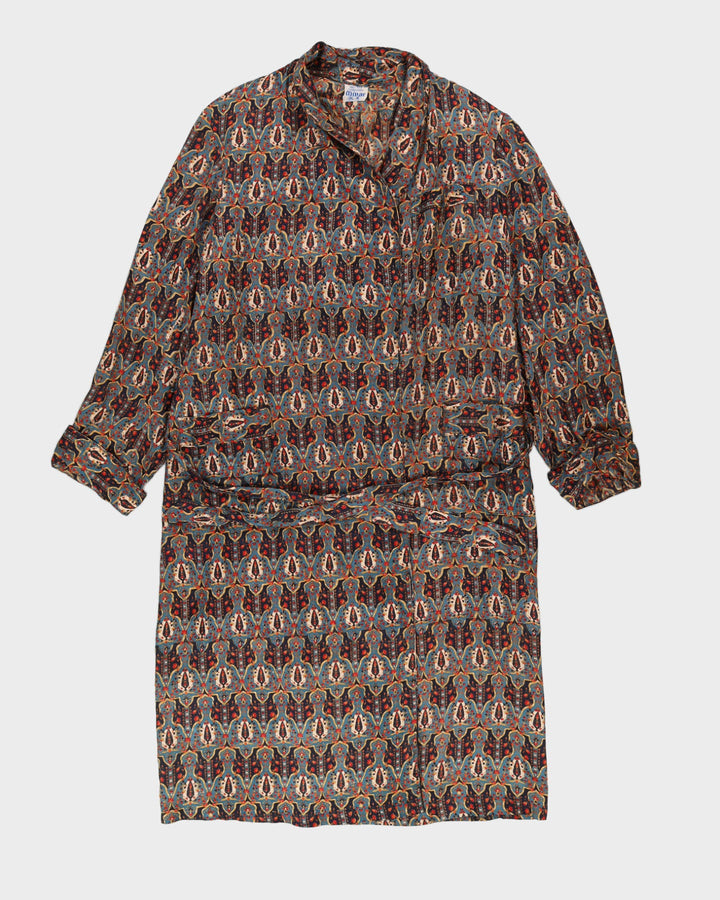 Handloomed Patterned Silk Dressing Gown - S