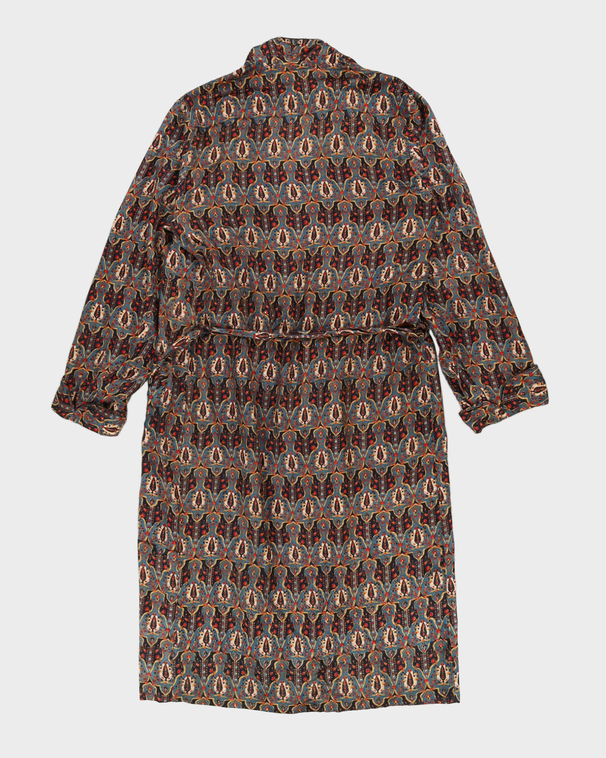 Handloomed Patterned Silk Dressing Gown - S