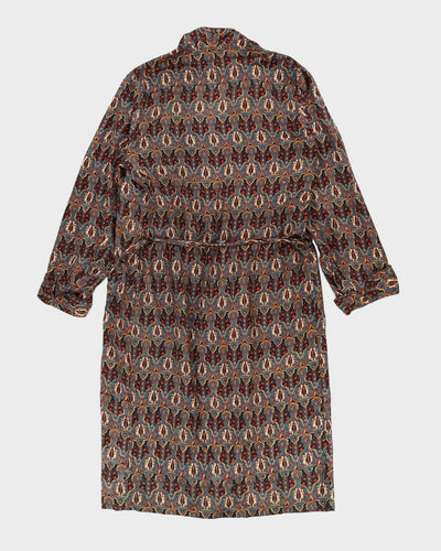 Handloomed Patterned Silk Dressing Gown - S