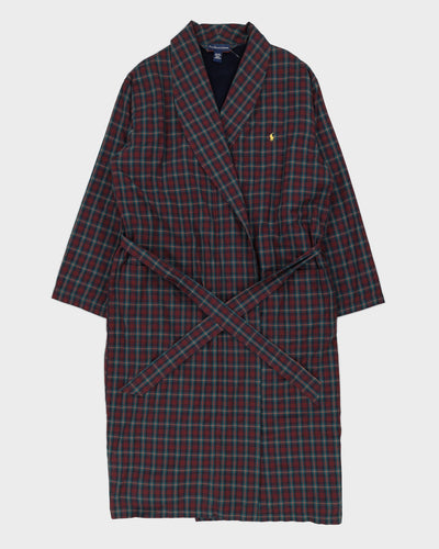 Polo Ralph Lauren Blue Checked Dressing Gown - XXXL