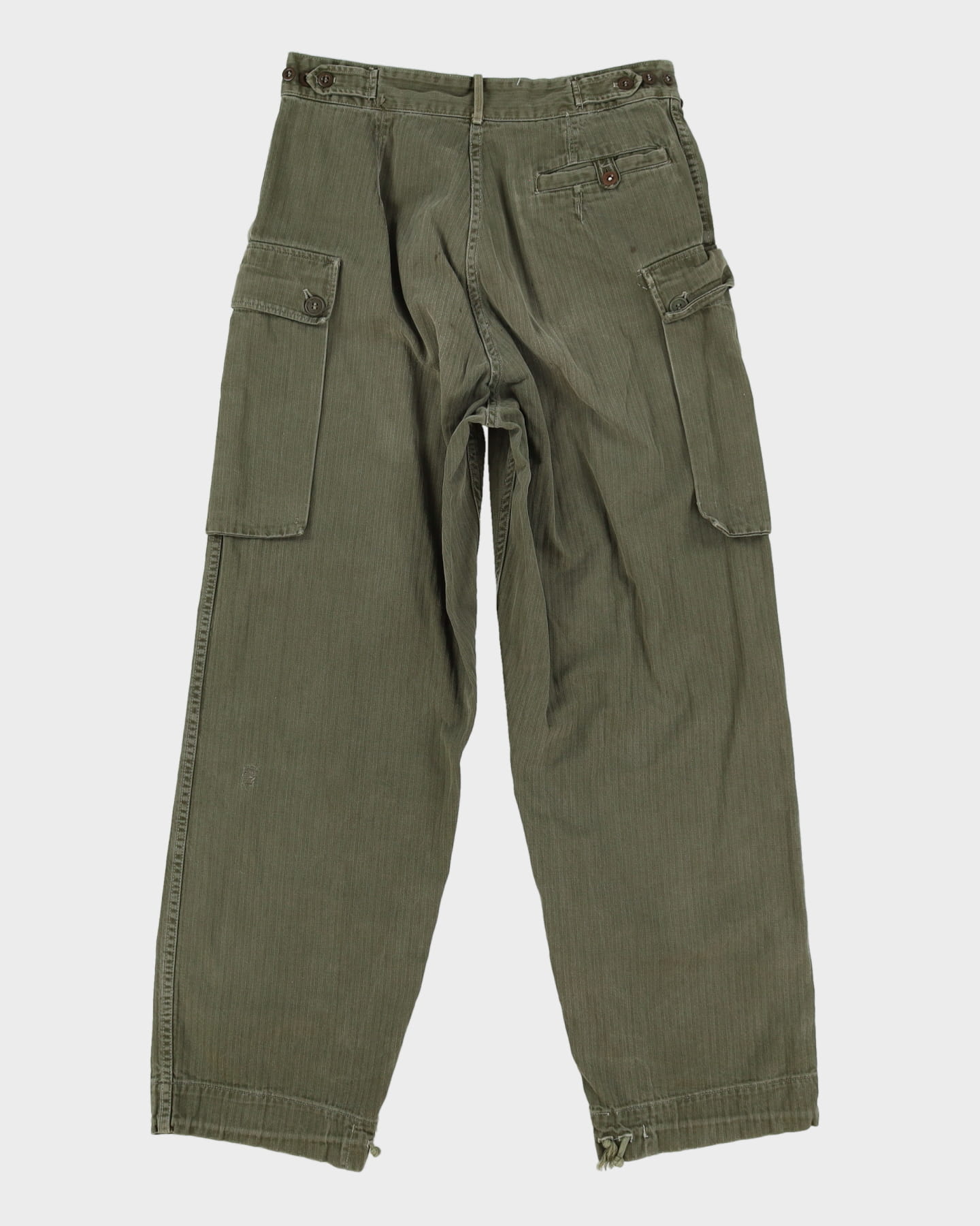 1954 Vintage Dutch Army HBT Combat Trousers - 30x30