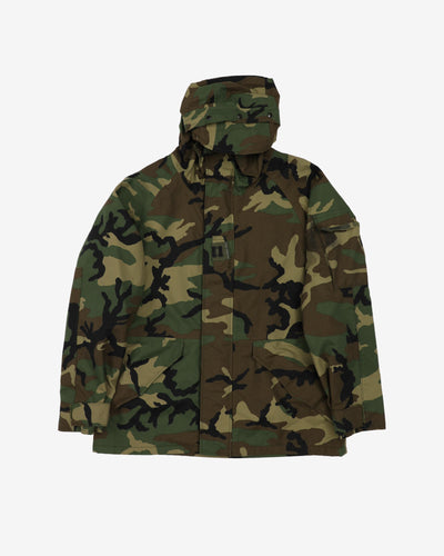 1998 Vintage US Army Woodland ECWCS Waterproof Parka - Medium