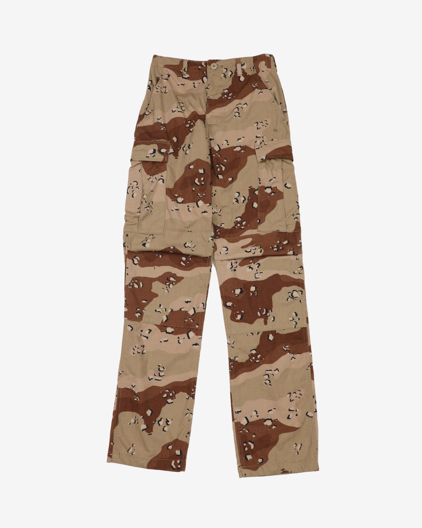 1990s Vintage US Army Desert Camo Chocolate Chip Trousers - 28x34