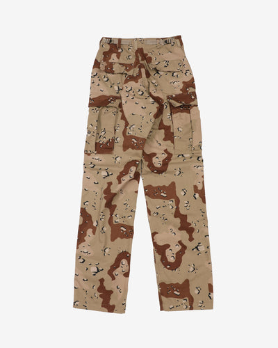1990s Vintage US Army Desert Camo Chocolate Chip Trousers - 28x34