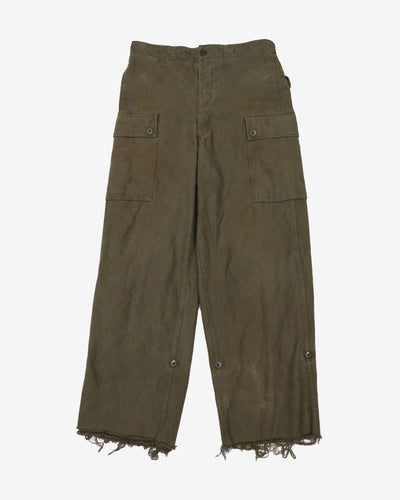 1960s Vintage Dutch Army Cold Weather Combat Trousers - 32x34