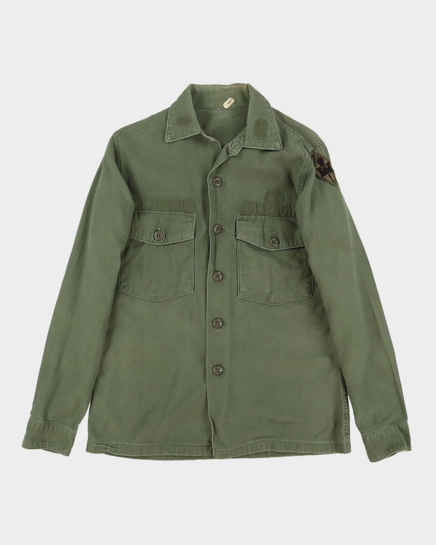 1966 Vietnam Vintage US Army OG-107 Sateen Utility Shirt - Medium