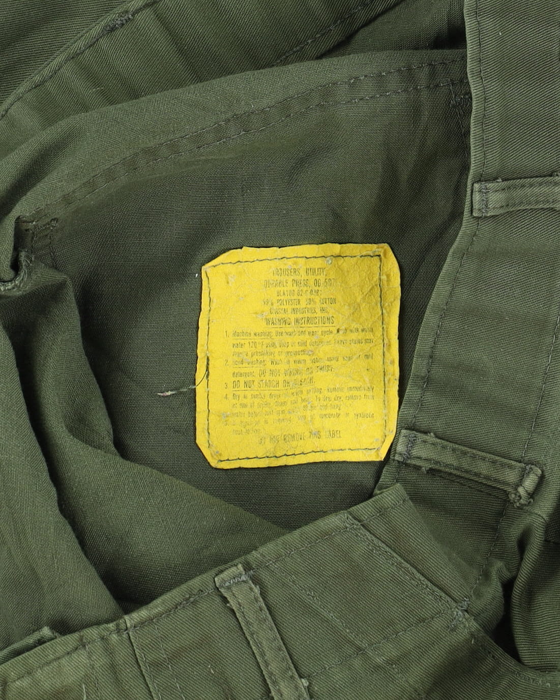 Vintage 1970s US Army Dura-Press OG-507 Utility Trousers - 32x32