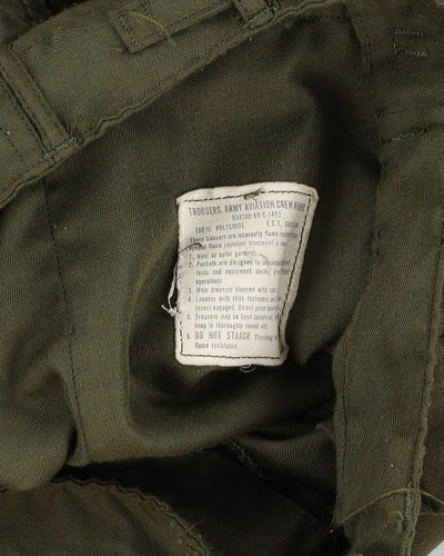 1969 Vintage US Army Nomex Helicopter Pilot Flight Trousers - 30x28