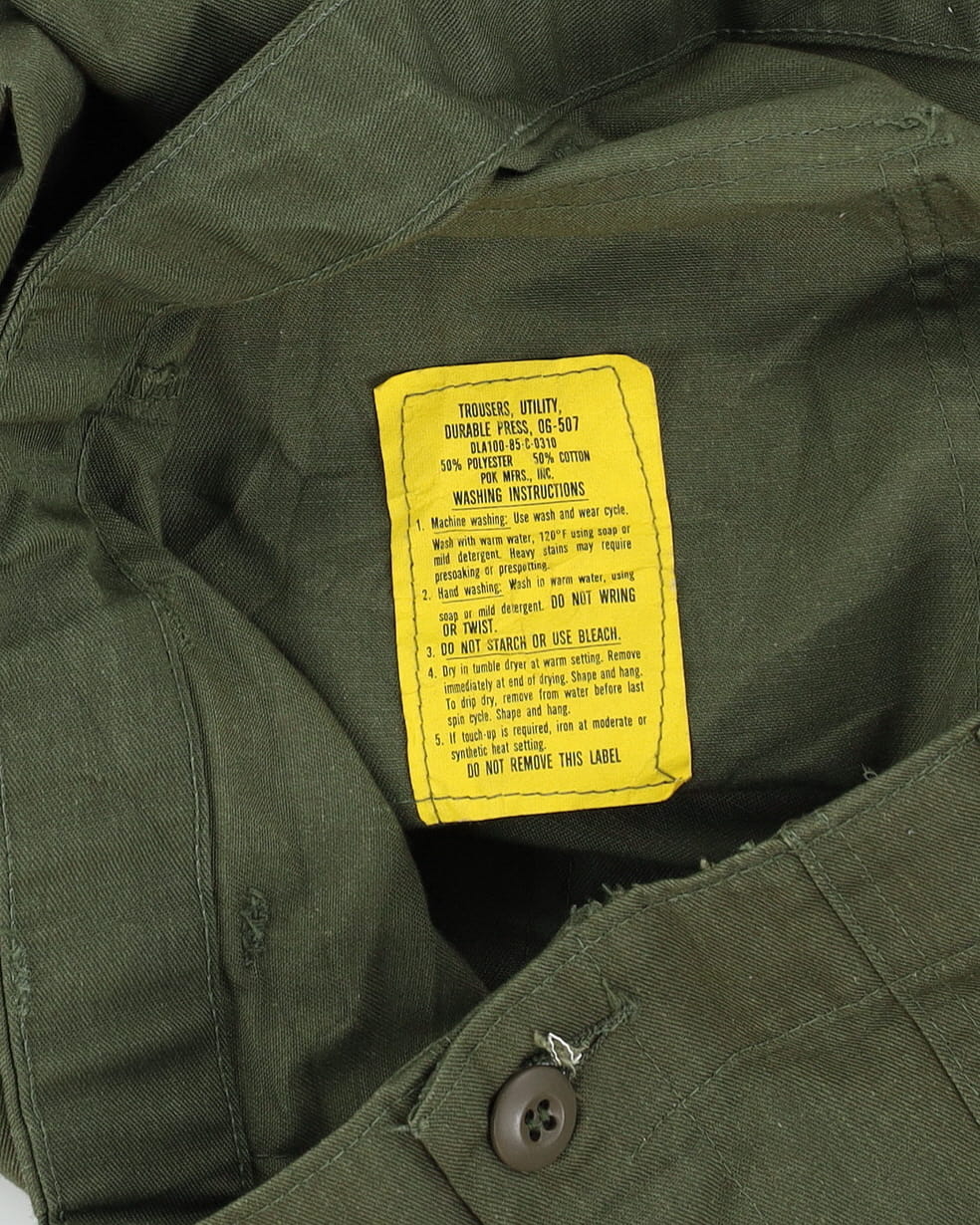 1970s Vintage US Army Dura-Press Utility Trousers - 36x27