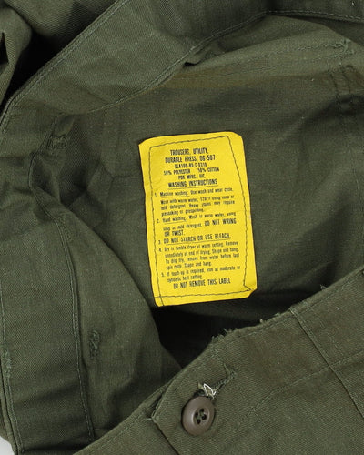 1970s Vintage US Army Dura-Press Utility Trousers - 36x27