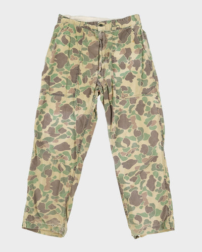 1960s Vintage Commercial Duck Hunter Camo Trousers - 30x30