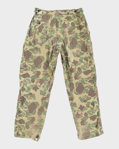 1960s Vintage Commercial Duck Hunter Camo Trousers - 30x30