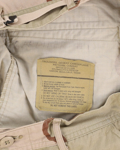 1990s US Army Desert DCU Combat Trousers - 28x32