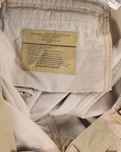 1990s US Army Desert DCU Combat Trousers - 36x32