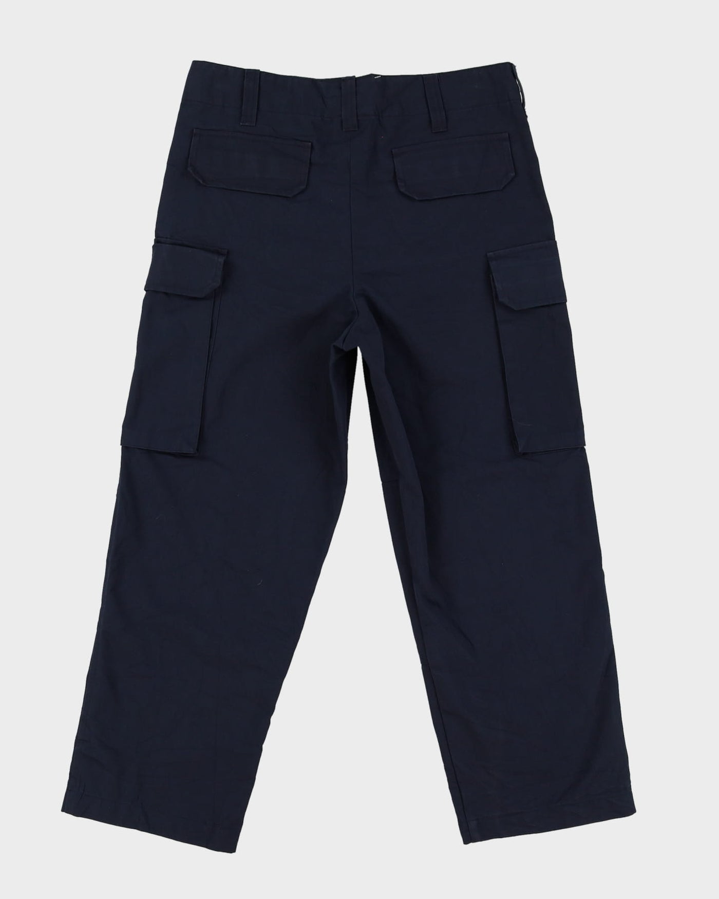 1990s Canadian Navy Blue Cargo Trousers - 34x28