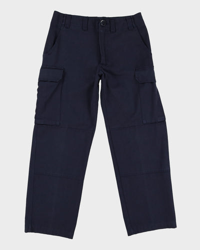 1990s Canadian Navy Blue Cargo Trousers - 32x31