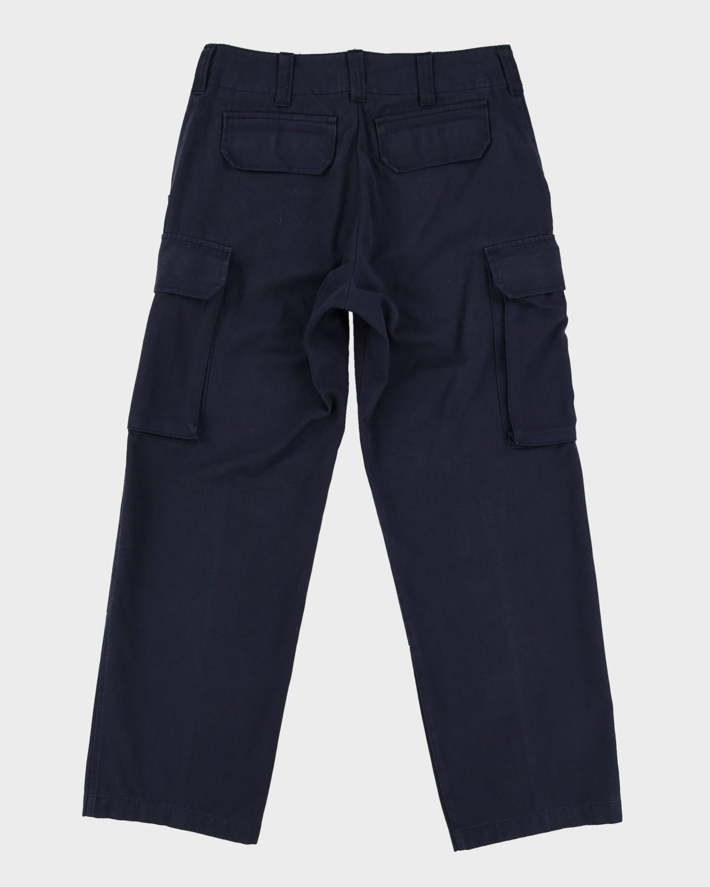 1990s Canadian Navy Blue Cargo Trousers - 32x31