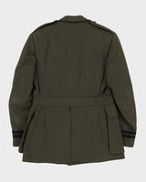 1940s WW2 Vintage US Navy Aviator Green Dress Jacket - Small