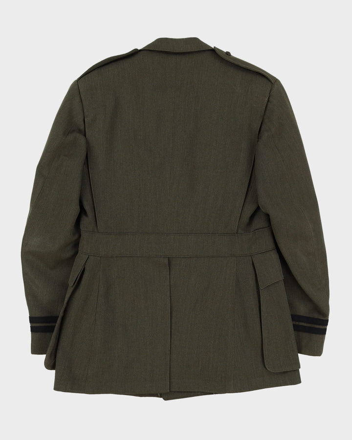 1940s WW2 Vintage US Navy Aviator Green Dress Jacket - Small