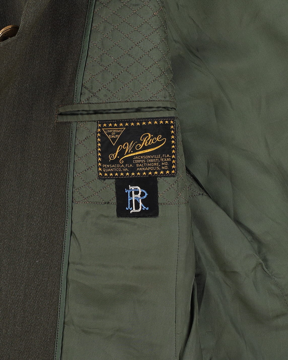 1940s WW2 Vintage US Navy Aviator Green Dress Jacket - Small