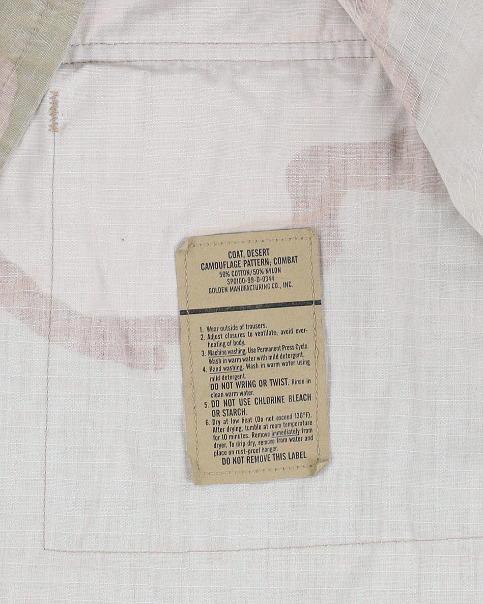 1990s Vintage US Army 3-Colour Desert DCU Combat Coat - Large