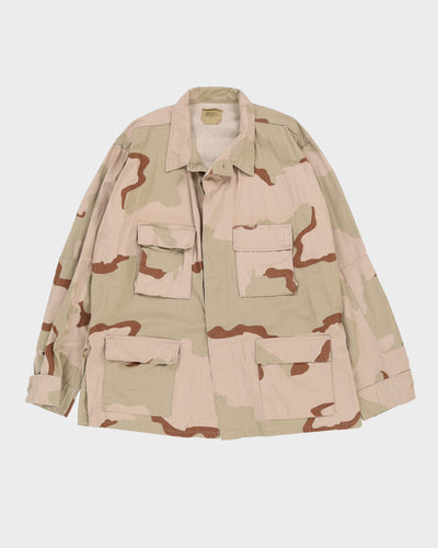 1990s Vintage US Army 3-Colour Desert DCU Combat Coat - X-Large