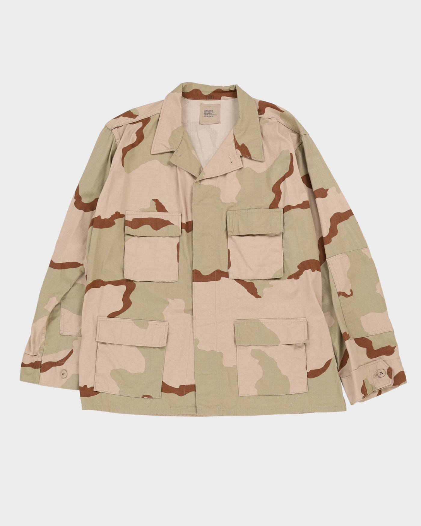 1990s Vintage US Army 3-Colour Desert DCU Combat Coat - X-Large