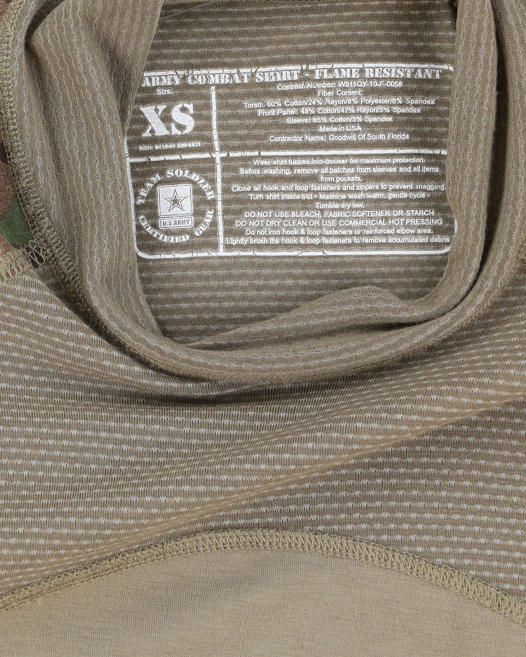 2010s US Army Multicam ACU MASSIF Combat Shirt - X-Small