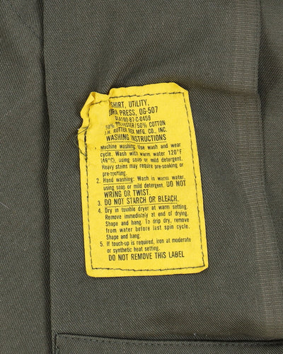 1980s Vintage US Army OG-507 Dura-Press Utility Shirt - Medium