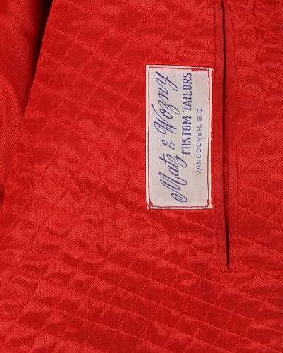 1920s Vintage Canadian Military Officer College Red Coat Dress Jacket - X-Small