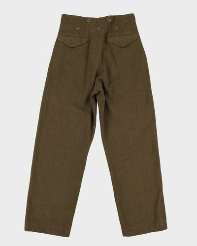 1952 Vintage Canadian Army Cadets Battledress Wool Trousers - 30x30