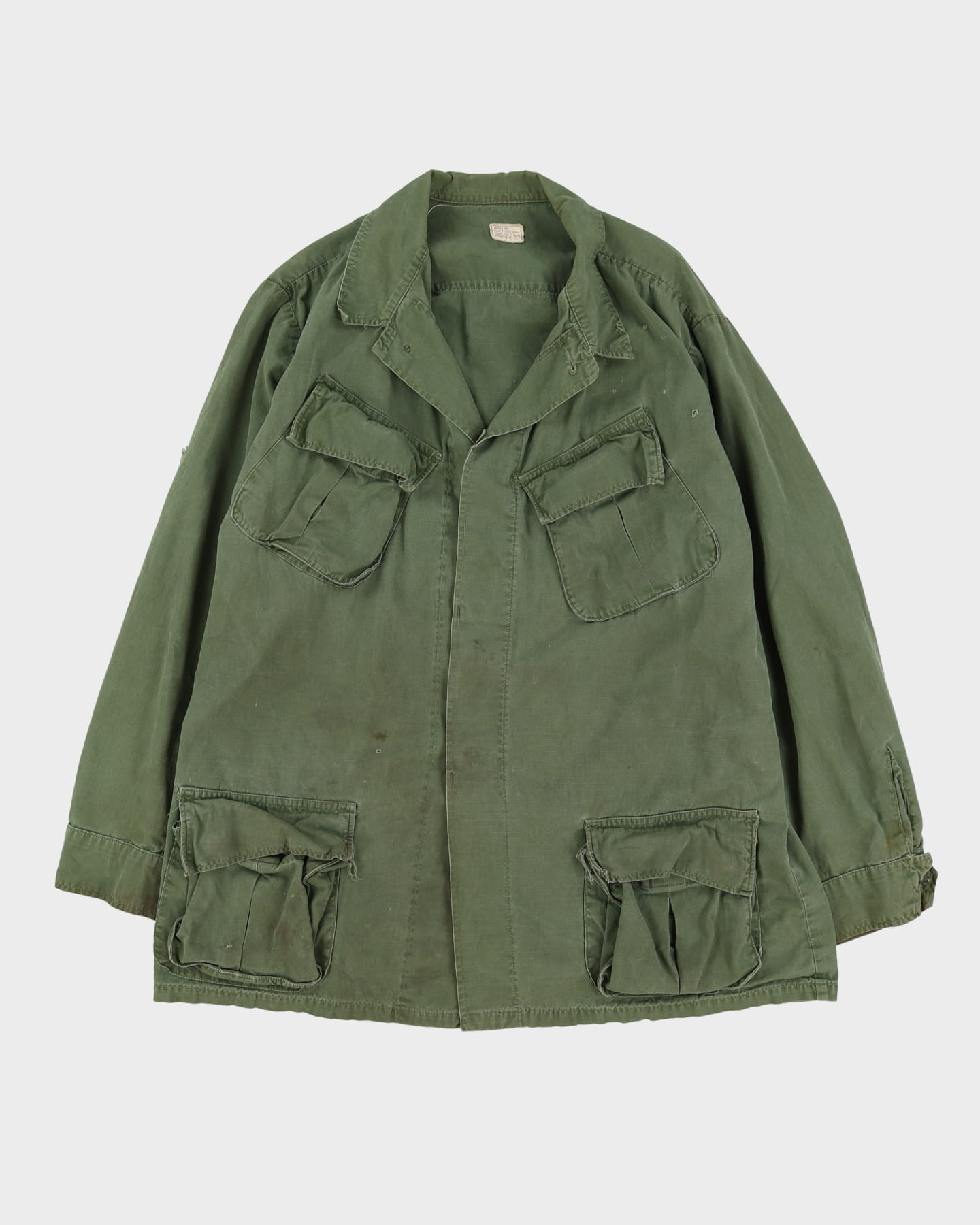 1960s Vintage US Army Tropical Combat Uniform / Jungle Jacket - X-Large