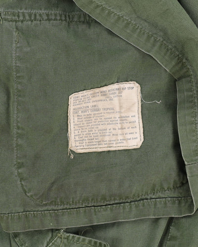 1960s Vintage US Army Tropical Combat Uniform / Jungle Jacket - X-Large