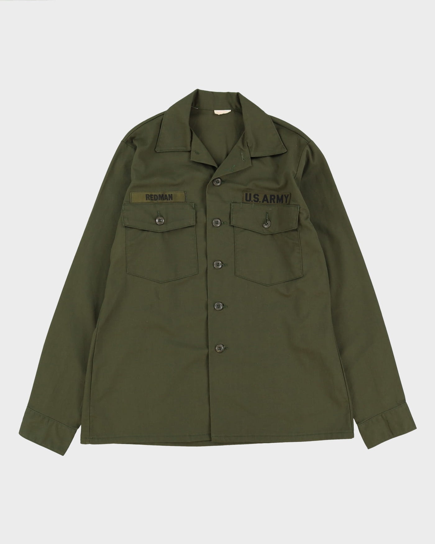 1970s Vintage US Army Dura-Press OG-507 Utility Shirt - Large