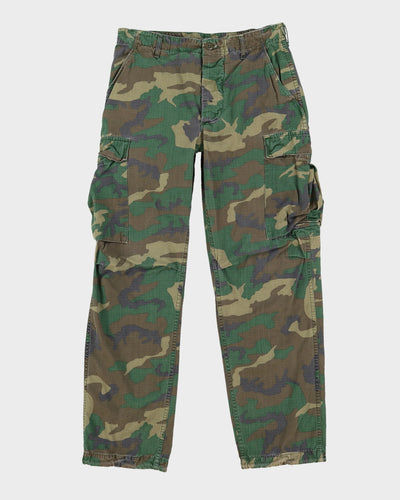 1970s Vintage US Army RDF ERDL Camo Combat Trousers - 30x30