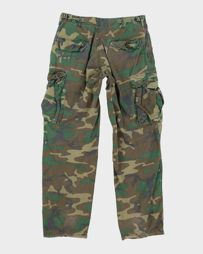 1970s Vintage US Army RDF ERDL Camo Combat Trousers - 30x30