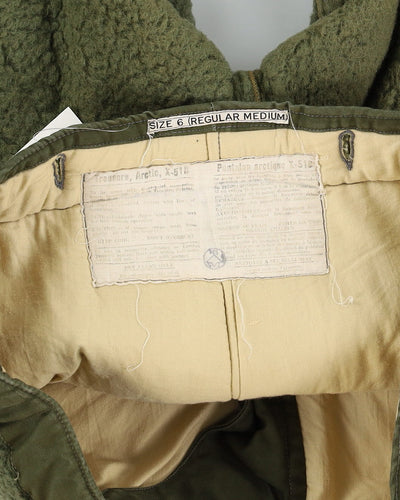 1950s Vintage Canadian Army X-51B Col Weather Trousers Liner - 36x25