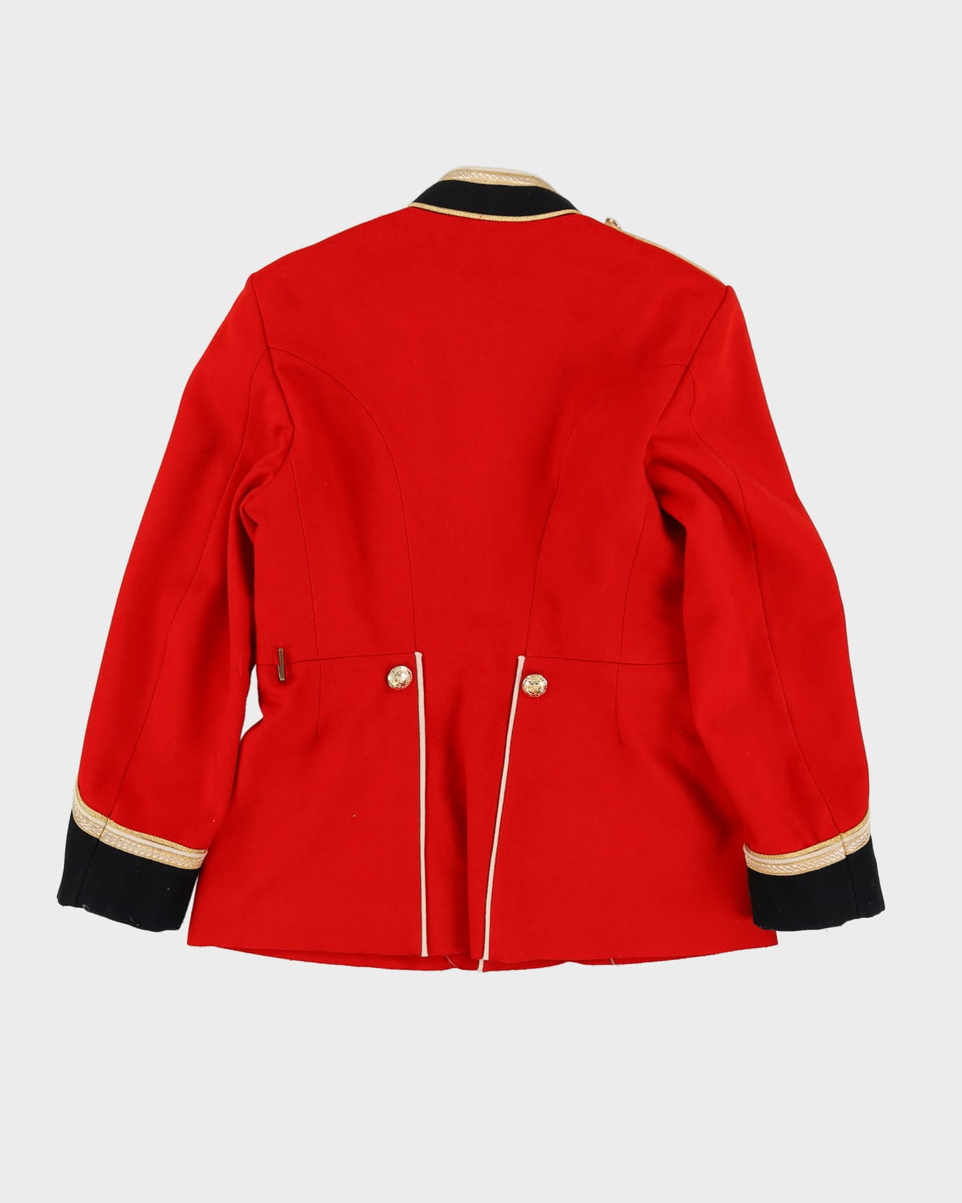 Stunning 1980s Vintage Canadian Military College Red Wool Dress Jacket - Small