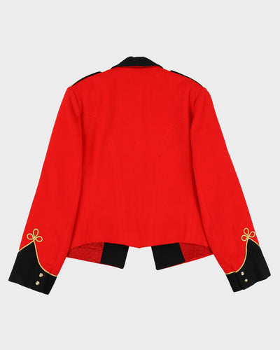 Stunning 1980s Canadian Army Red Wool Dress Coat - Medium