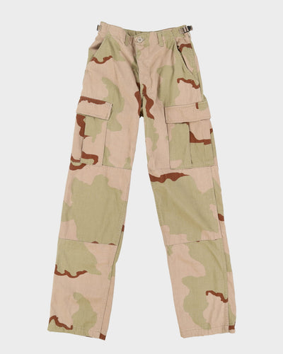 1990s Vintage US Army 3-Colour Desert Camo Combat Trousers - 24x32
