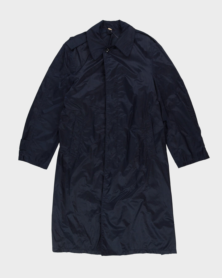 Rare 1960s Vintage US Air Force Blue Lightweight Raincoat - Medium