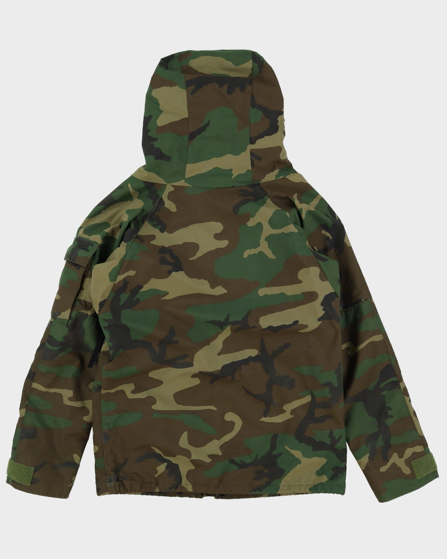 80s Vintage US Army ECWCS Woodland Camo Parka - Medium