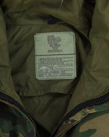 80s Vintage US Army ECWCS Woodland Camo Parka - Medium