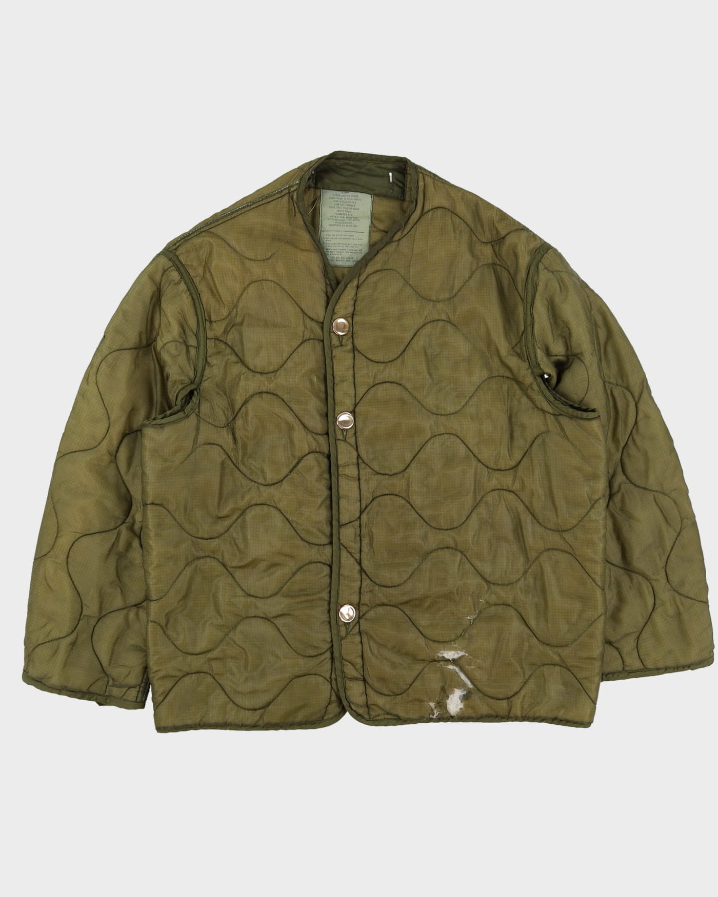 80s Vintage US Army M65 Field Jacket Quilted Liner - Large