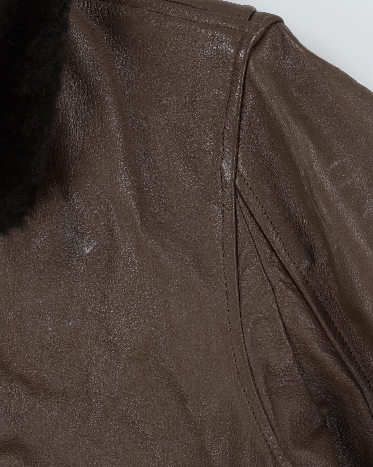 70s Vintage US Navy G-1 Leather Flight Jacket - Small
